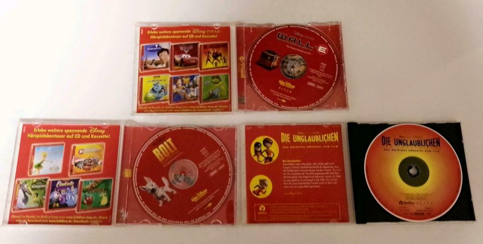 WALT DISNEY Hörspiele CD's WALL.E, BOLT, DIE UNGLAUBLICHEN in Brietlingen