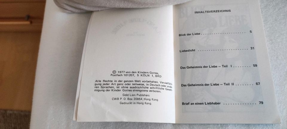 Kleines Taschenbuch "lang lebe liebe" in Bünde