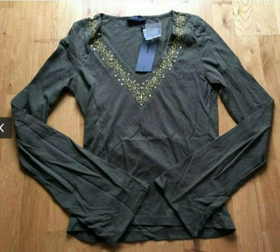 NEU VERO MODA Gr S LA Shirt, bestickt, Pailletten, Boho, khaki in Düsseldorf