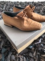 Tolle Italienische Designer Schuhe Loafer flach Gr.39 camel Leder Hessen - Zwingenberg Vorschau