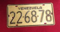 Kennzeichen Nummernschild Venezuela Südamerika weltweit Häfen - Bremerhaven Vorschau