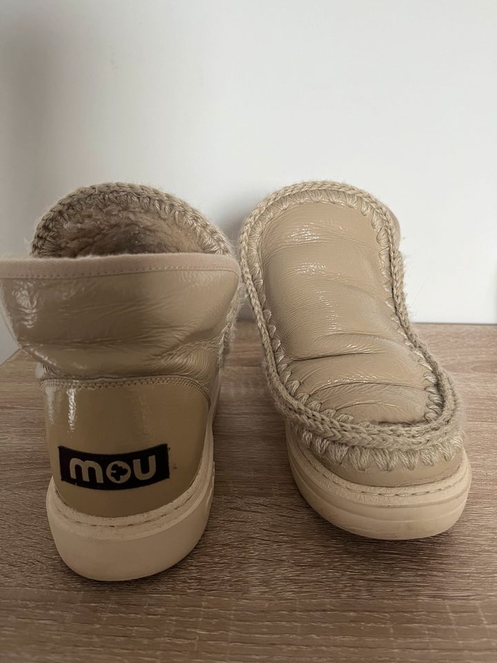 Mou Boots Stiefelette Eskimo Beige Sand Lack inkl Versand in Nürnberg (Mittelfr)