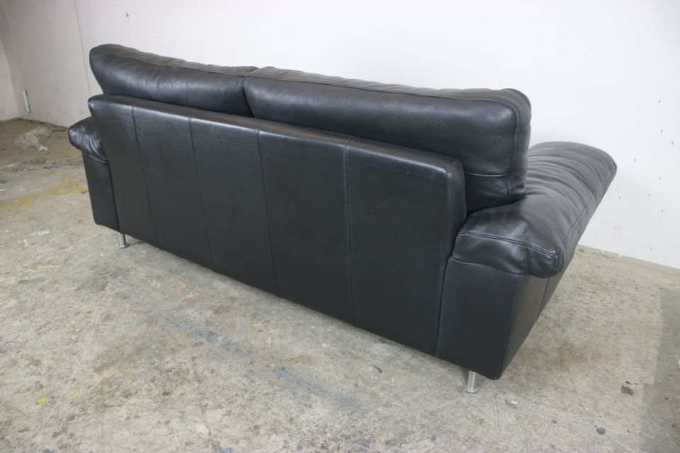 Rolf Benz Zweisitzer Sofa Echt Leder Couch Schwarz Designer in Berlin