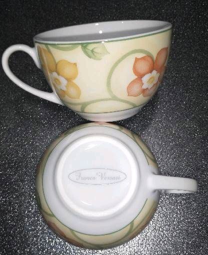 Schöne Tasse mit Blumenmuster von Franca Versari 2 Stück vorhand. in Welzheim