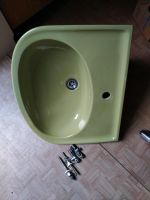 Waschbecken moosgrün mit Eckventil Befestigungsmaterial un Syphon Bayern - Dittenheim Vorschau