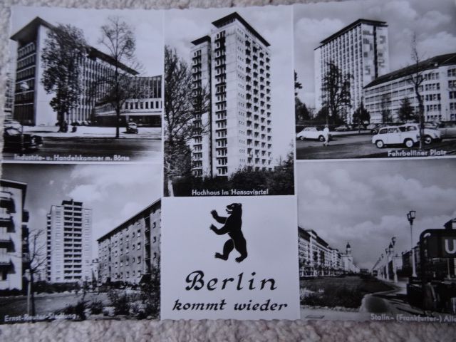 Berlin Postkarten Ansichtskarten Echt Foto alt Wellenschnitt in Berlin