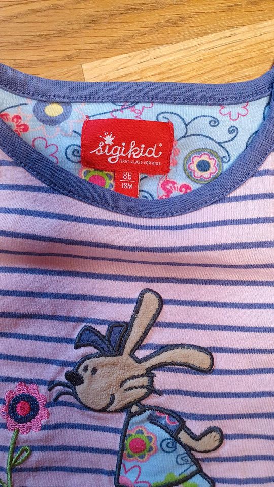 T-Shirt Sigikid Hase lila Gr. 86 wie neu in Feucht