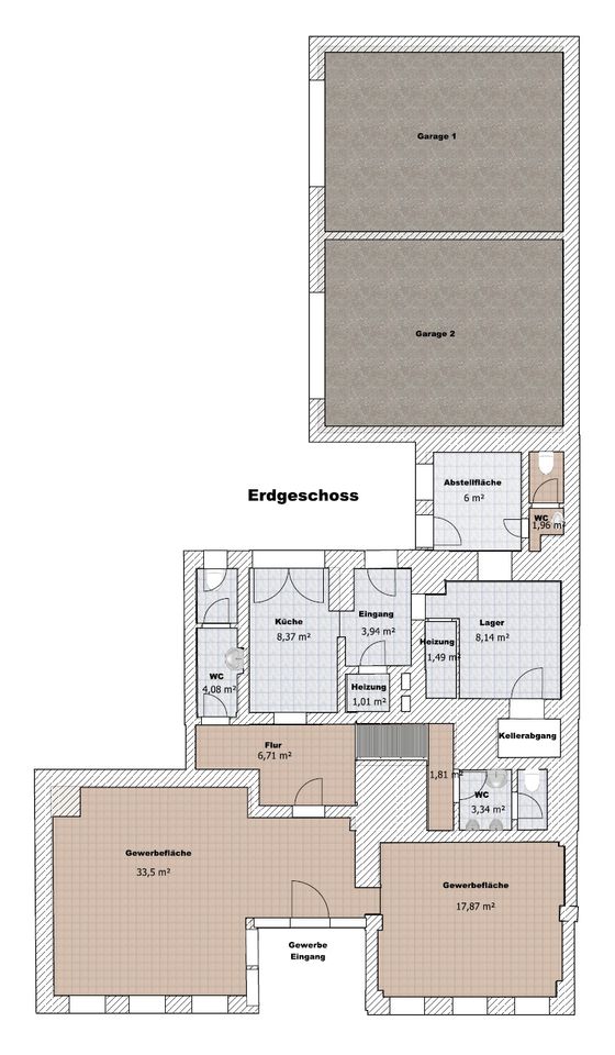 Stattliches, teilvermietetes Wohn- & Geschäftshaus (3x Wohnungen, 2x Gewerbe) im Zentrum von Lößnitz in Lößnitz