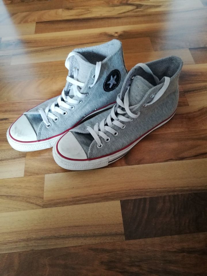 Converse: Chucks, Sneaker, All Star grau Sweat-Material Gr. 40/7 in Schüttorf