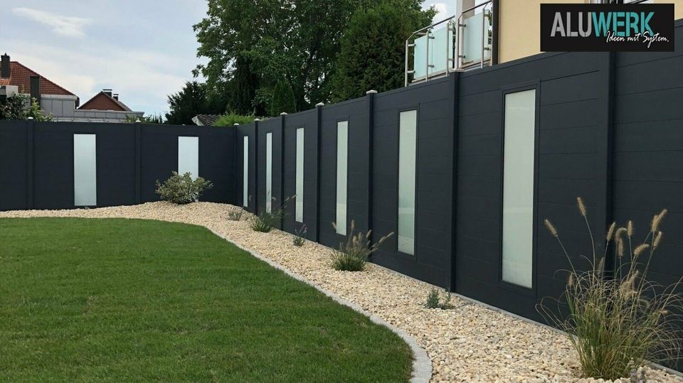 Aluminium Sichschutz Zaun Zaunelemente auf Maß Gartentor Aluzaun in Grevenbroich