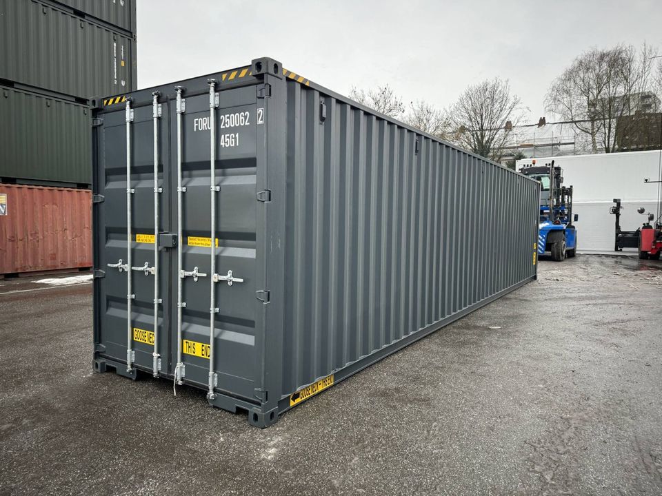40’ Fuss HC DOUBLE DOOR / TUNNEL  / Lagercontainer Seecontainer Materialcontainer RAL 7016 in Hamburg