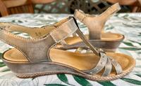 RIEKER Sandalen • Gr. 37 •  gold/silber • Leder • Sommer ☀️ Baden-Württemberg - Aulendorf Vorschau