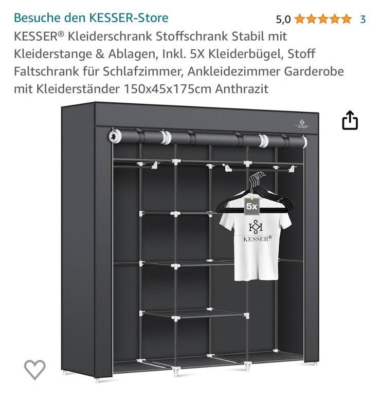 Kleiderschrank Faltschrank Kleiderstange Stoffschrank in Köln