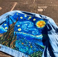 Jeans Jacke Handbemalt - Starry Night Bayern - Großostheim Vorschau