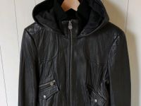 Schwarze Lederjacke mit Kapuze von Guess Thüringen - Arnstadt Vorschau