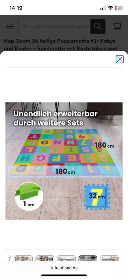 Spielmatte  soielteppich Buchstaben zahlen antirutsch in München