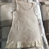 Shirt Basic longtop spitze schick Unterhemd beige M L Nordrhein-Westfalen - Breckerfeld Vorschau