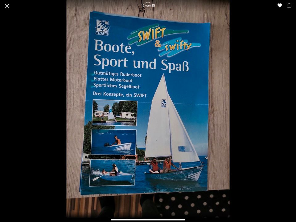 Boot Knaus Swift Segel Rudern Motorboot Wohnwagen in Arnstadt