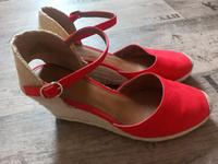 H&M Sommer Sandalette Keilsandalette Gr. 40 coralle rot Ludwigslust - Landkreis - Hagenow Vorschau