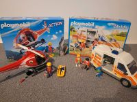 Playmobil Krankenwagen 6685 und Helikoper 9127 Sachsen - Großröhrsdorf Vorschau