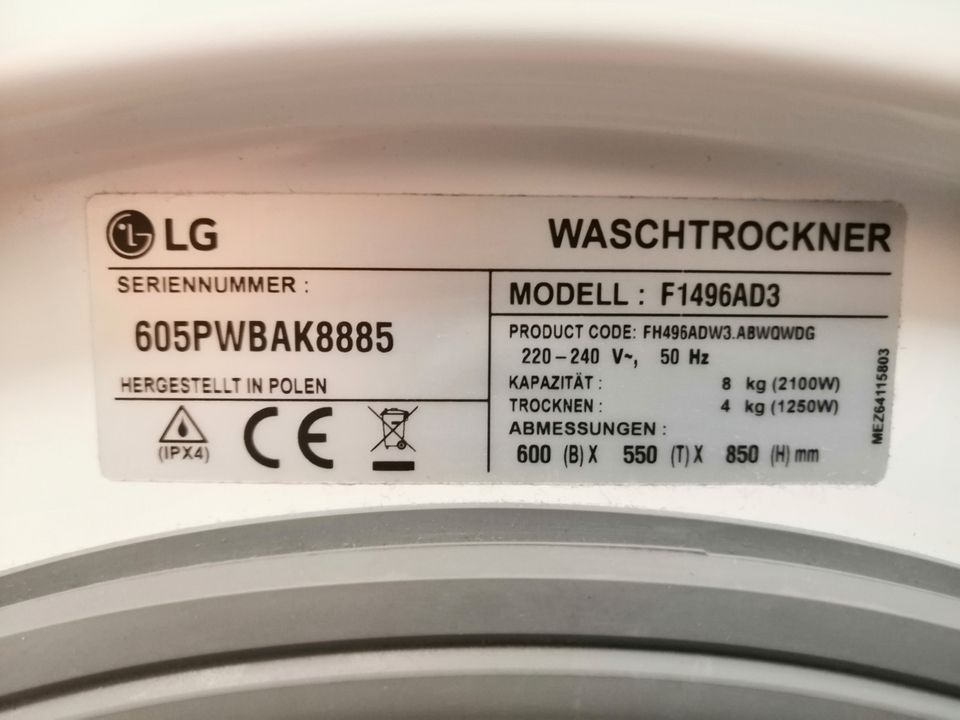LG Waschtrockner / Waschmaschine und Trockner in Einem in Wiehl