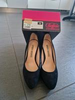buffalo High Heels Pumps schwarz Leder 38 Nordrhein-Westfalen - Löhne Vorschau