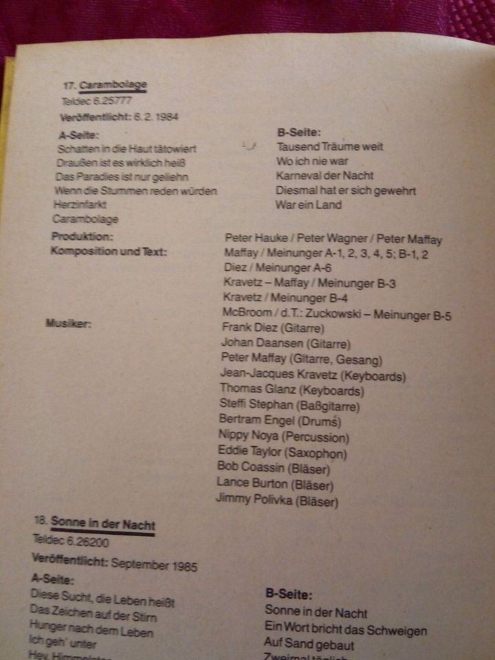 Peter Maffay, Buch von Lutz Bertram, 1988,gebraucht in Kühlungsborn