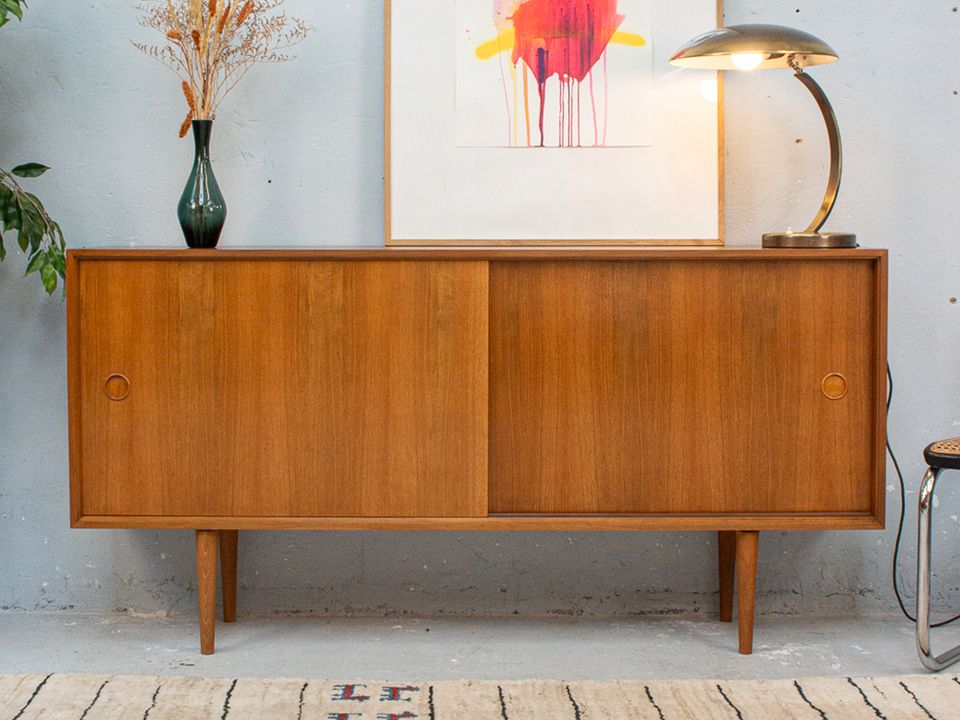 Vintage Kommode Sideboard Teak Nussbaum Lowboard 60er Midcentury in Köln