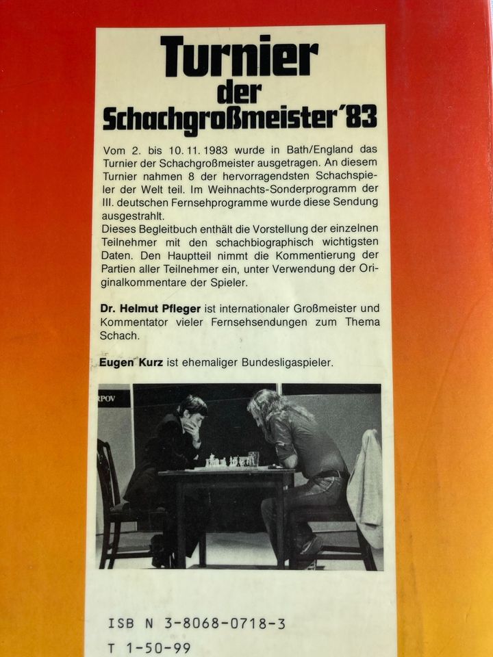 Schachbuch Tunier der Schachgroßmeister‘83 in Meerbusch