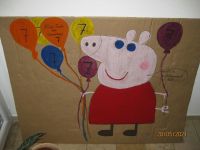 Großes Peppa Wutz Bild Plakat auf Karton  Deko zum 7.Geburtstag Baden-Württemberg - Emmendingen Vorschau