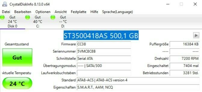 Festplattenset 2x Seagate Barracuda 7200.12 500GB Test OK in Kiel