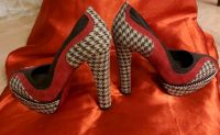 Schuhe * High Heels * rot braun kariert * 38 Hessen - Offenbach Vorschau