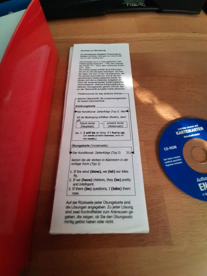 2 Karteikartensätze, Schülerhilfe Englisch, inklusiver CD-ROM in Bochum