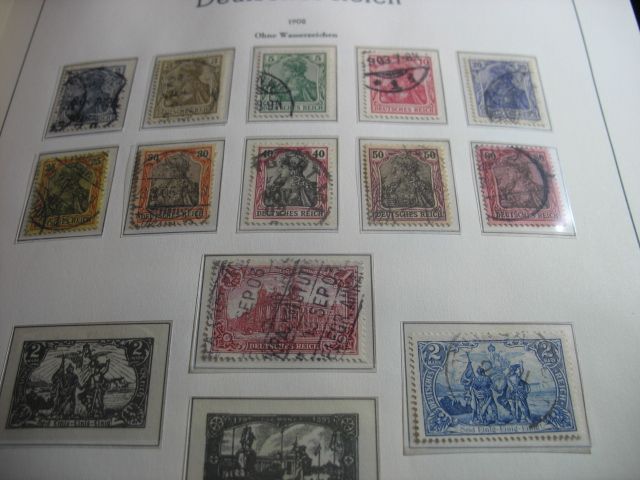 Briefmarkensammlung Deutsches Reich Brustschild bis Germania in Konstanz