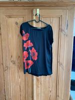 Shirt schwarz mit Mohnblumen Gr 38/40 Bayern - Egenhofen Vorschau