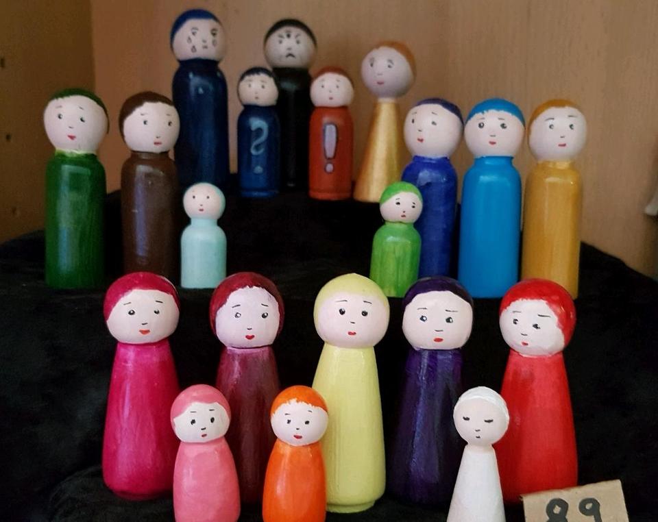 Süsse Aufstellungsfiguren für das systemische Familienbrett in Barth