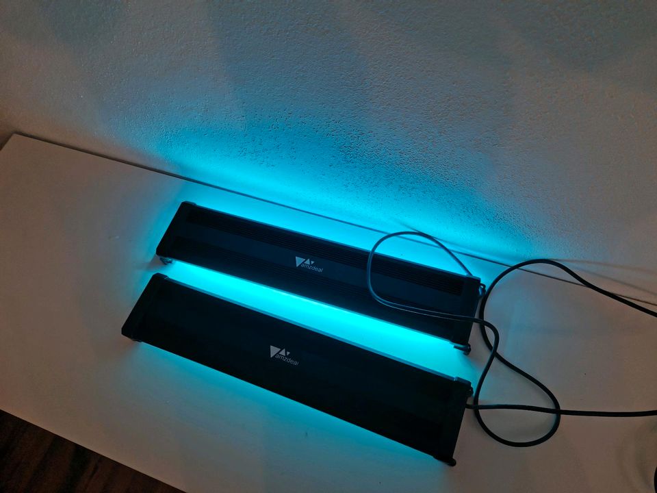 2x Amazdeal Aquarium Led 50-70cm 18W Süßwasser Meerwasser in Wolfersdorf