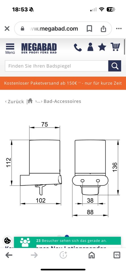 Keuco Glasbehälter -Seifenspender & Zahnputzbecher in Duisburg