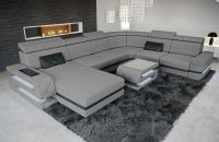 Stoff Wohnlandschaft Bologna XL LED USB Ecksofa Polstersofa Luxus Berlin - Treptow Vorschau