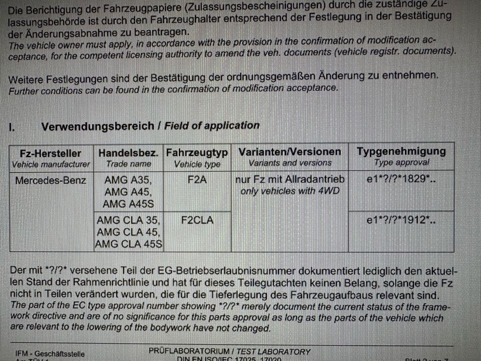 KW Gewindefedern Mercedes A35 A45 CLA35 AMG in Lauchringen