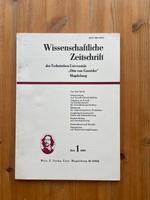 Wissenschaftliche Zeitschrift der TU Magdeburg Heft 1 1989 Berlin - Mitte Vorschau