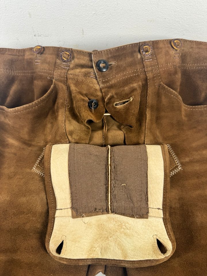 Distler Kniebundhose Lederhose mit Hosenträger Gr.50 in Waldkraiburg