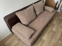 Sofa Couch Bett im Top Zustand Stoff Braun Sachsen - Delitzsch Vorschau