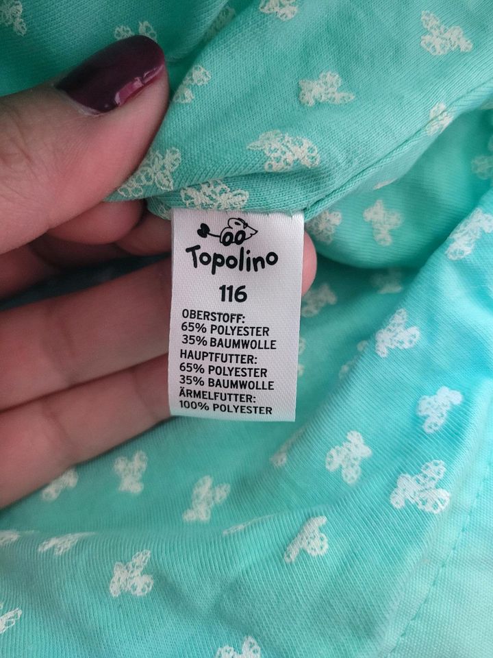 Topolino Jacke Gr. 116 Übergangsjacke türkis Mädchen wie neu in Wetschen