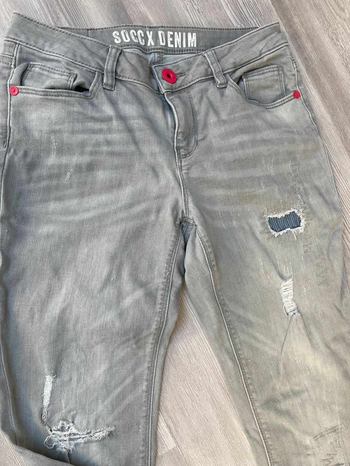 SOCCX Jeans Slim fit Hellgrau Gr. 27/32 in Ehrenfriedersdorf