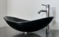 Aufsatz Glaswaschbecken OVAL Waschtisch Bad WC Glas schwarz NEU Nordrhein-Westfalen - Solingen Vorschau