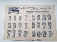 Badenia Senffabrik Haslach Baden Glas Modelle Senf ca.1910 Baden-Württemberg - Leonberg Vorschau