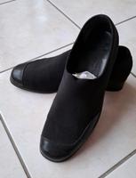 Schicke schwarze Schuhe / Pumps  stretchig mit Leder abgesetzt Duisburg - Walsum Vorschau
