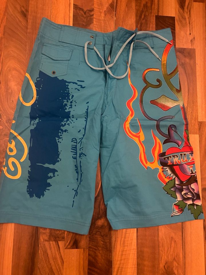 Neu!Boardshorts Badehose Ed Hardy Türkis M in Quarnbek