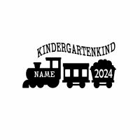 Bügelbild Kindergartenkind 2024 Wunschname Dampflok Zug Eisenbahn Nordrhein-Westfalen - Ense Vorschau